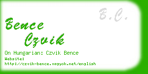 bence czvik business card